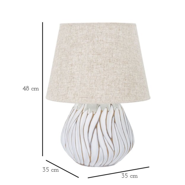 LAMPĂ DE MASA POLYRESIN HONDURAS CM Ø 35X48