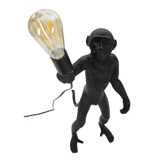 LAMPĂ DE MASA MONKEY NEGRĂ CM Ø 26X34X55