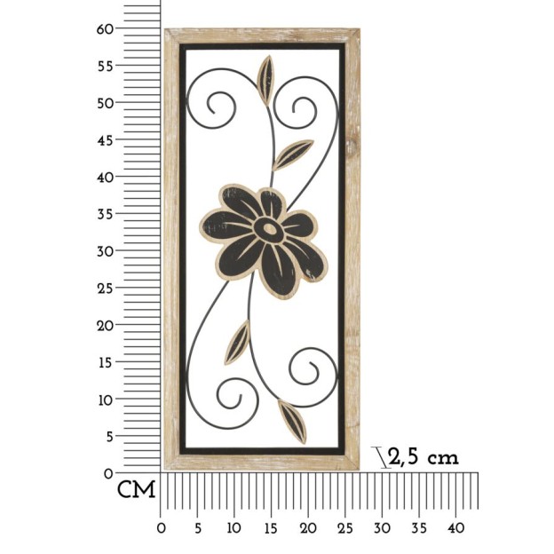 PANOU DE PERETE FIER/LEMN KOMAN -A- CM 26X2,5X60