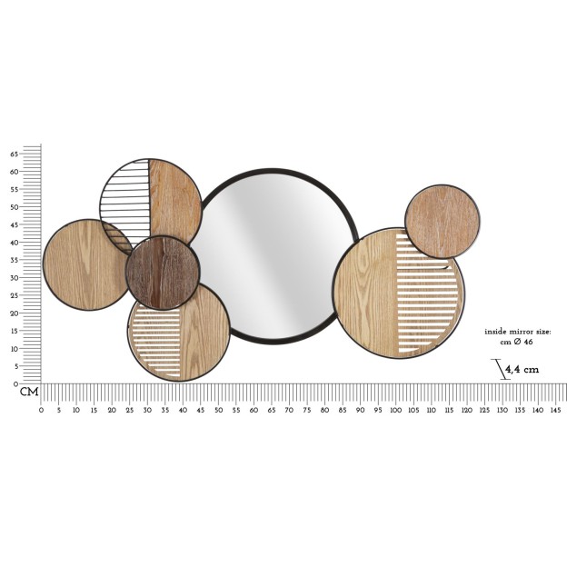 OGLINDA DE PERETE WOODY CM 123,2X4,4X63,5