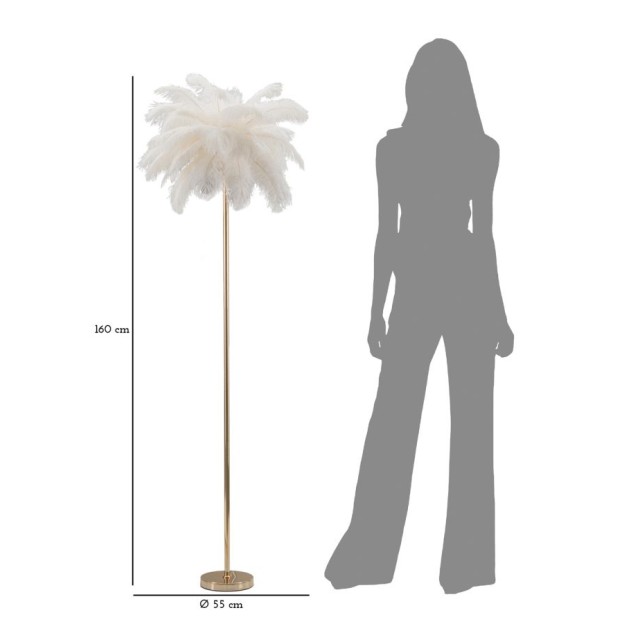 LAMPA ALB PALM CM Ø 55X160