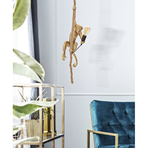 PLAFONIERA MONKEY GOLD CM Ø 27X32X60