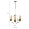 PLAFONIERA VERSAILLES 3 LUMINI CM Ø 60X103