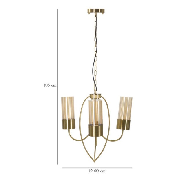 PLAFONIERA VERSAILLES 3 LUMINI CM Ø 60X103