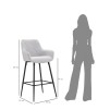 TABURET DE BAR GR SET 2 BUC CM 55X55X109