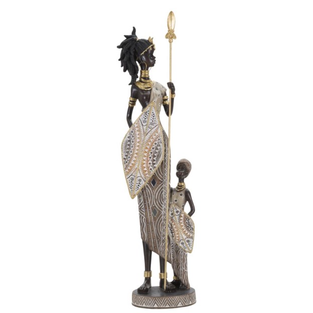 STATUIE MASAI TRIBAL CU FIUL CM 11,5X8,5X46