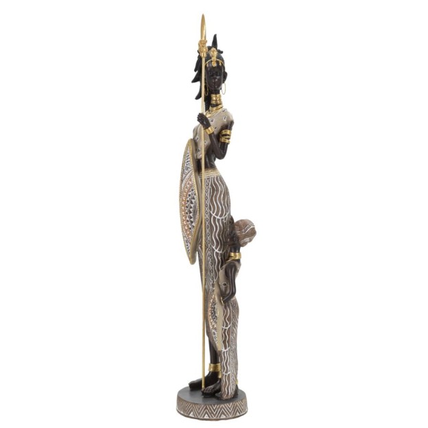 STATUIE MASAI TRIBAL CU FIUL CM 11,5X8,5X46