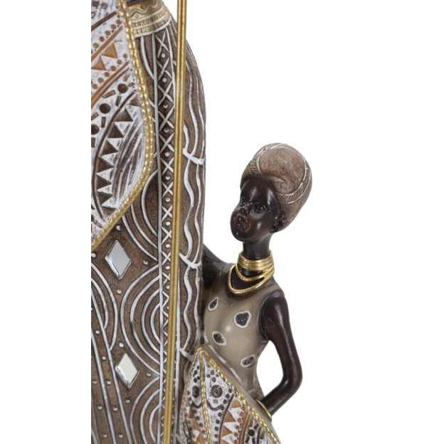 STATUIE MASAI TRIBAL CU FIUL CM 11,5X8,5X46