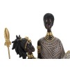 STATUIE FAMILIA TRIBALA MASAI CM 16,5X11,5X38