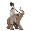 STATUIE MASAI TRIBAL CU ELEFANT CM 22,5X12X32,5
