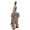 STATUIE MASAI TRIBAL CU ELEFANT CM 22,5X12X32,5