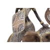 STATUIE MASAI TRIBAL CU ELEFANT CM 22,5X12X32,5