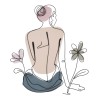 PANOU PERETE DOAMNA C/FLOARE CM 80X1,3X90