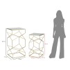 SET 2 MASUTE GLASSY COPPIA 50X50X100-40X40X80