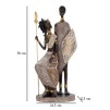 STATUIE FAMILIA TRIBALA MASAI CM 16,5X11,5X38