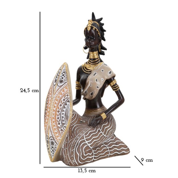 STATUIE TRIBAL MASAI CM 13,5X9X24,5