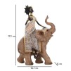 STATUIE MASAI TRIBAL CU ELEFANT CM 22,5X12X32,5