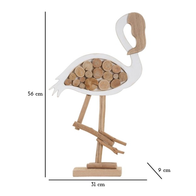 FIGURINA FLAMINGO NATURE CM 31X9X56
