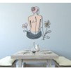PANOU PERETE DOAMNA C/FLOARE CM 80X1,3X90