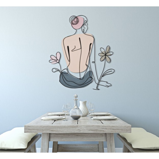 PANOU PERETE DOAMNA C/FLOARE CM 80X1,3X90