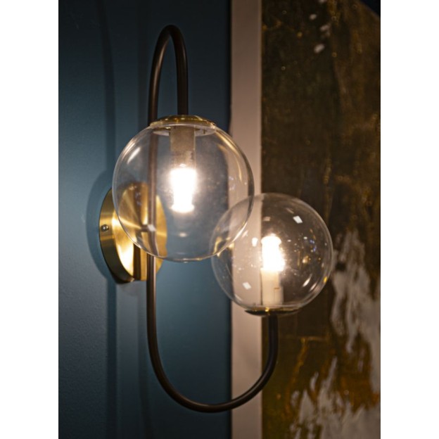 LAMPĂ DE PERETE FIER NEGRU CM 36x24x45