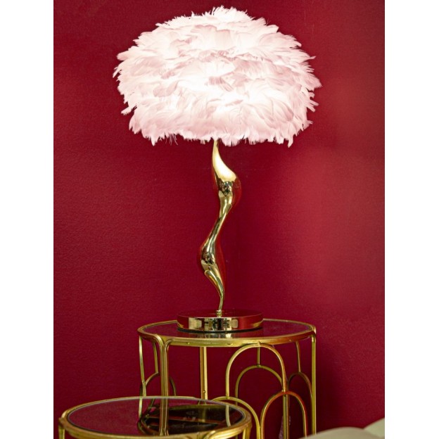 LAMPĂ DE MASA SLIM ROZ CM Ø 40X63
