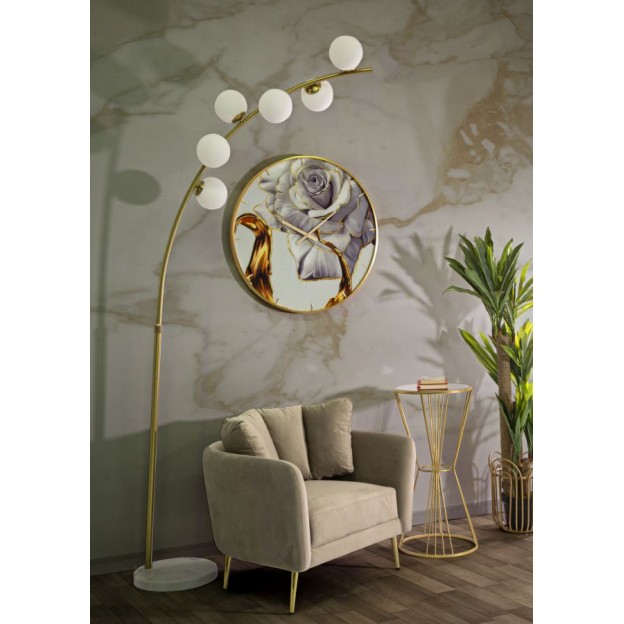 LAMPA GLAMMY ARC 6 LUCI CM 130X45X220-246