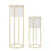 SUPORT VAZA ALB SET 2 BUC CM Ø 17X46-14X34