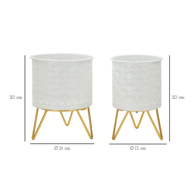 SET CARLY SUPORT GHIVECI 2 BUC CM Ø 16X20-13X20