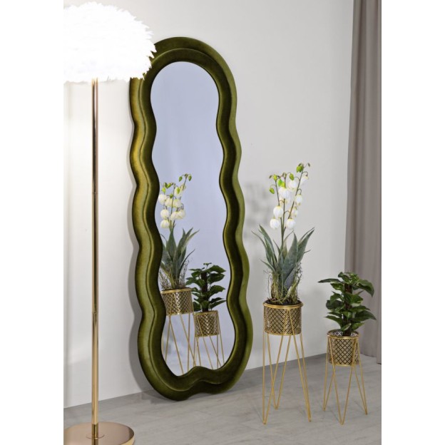 Oglinda DE PERETE MIKI GREEN VELVET CM 60X4X160