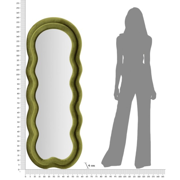 Oglinda DE PERETE MIKI GREEN VELVET CM 60X4X160