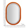 OGLINDA DE PERETE ANTONY ORANGE/MIX VELVET 60X4X90