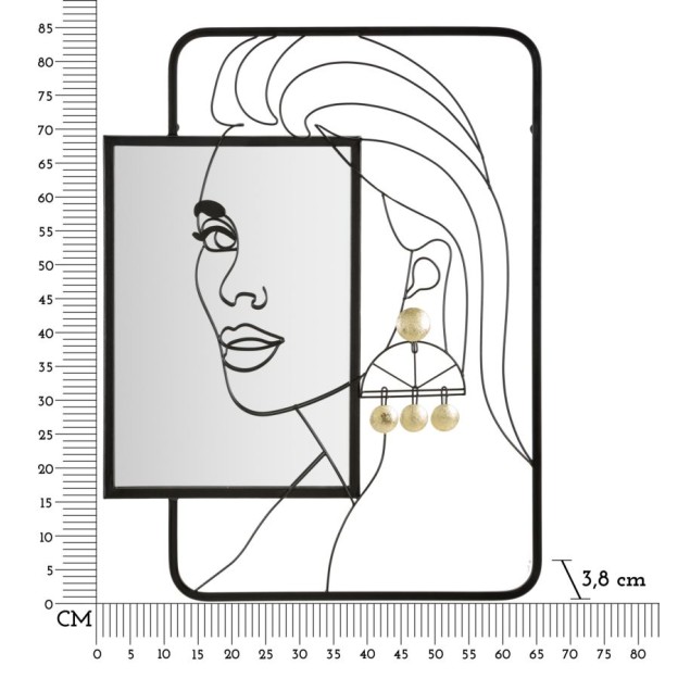 OGLINDA DE PERETE ELEONOR CM 64,8X3,8X85