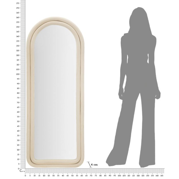 Oglinda DE PERETE CLOE CREAM VELVET CM 60X4X160