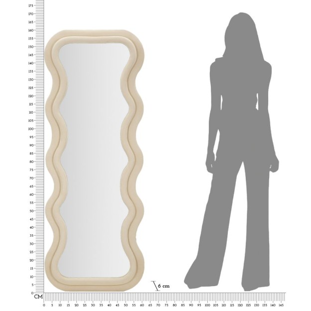 OGLINZĂ DE PERETE EMILY CREAM VELVET CM 60X6X160