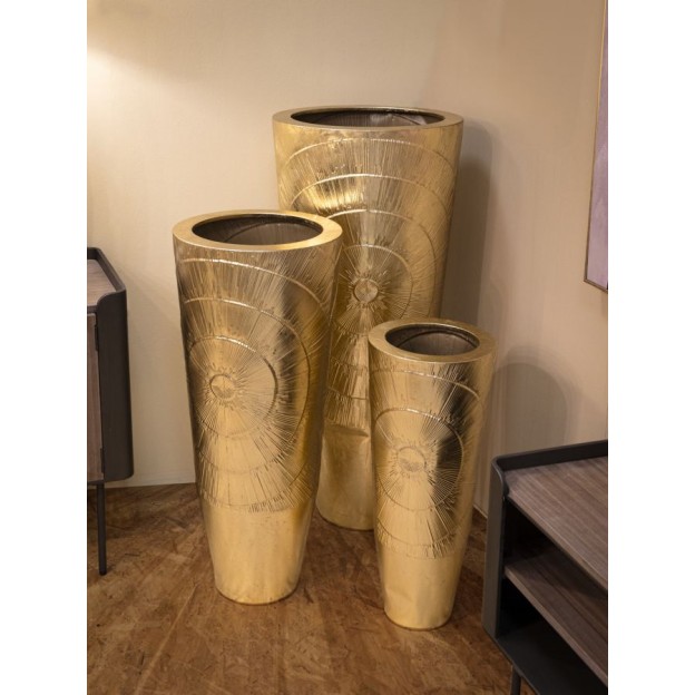 VAZA DECORATIVA GOLDELY SET 3 BUC CM Ø 50,8X114,9-40X92,7-29,8X70,5