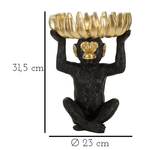 FIGURINA TAVA MAIMUTA BANANE CM Ø 23X31,5
