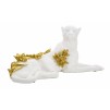 FIGURINA LEOPARD ALB/AUR CM 53X21,5X24