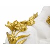 FIGURINA LEOPARD ALB/AUR CM 53X21,5X24
