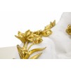 FIGURINA LEOPARD ALB/AUR CM 53X21,5X24