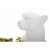 FIGURINA LEOPARD ALB/AUR CM 53X21,5X24