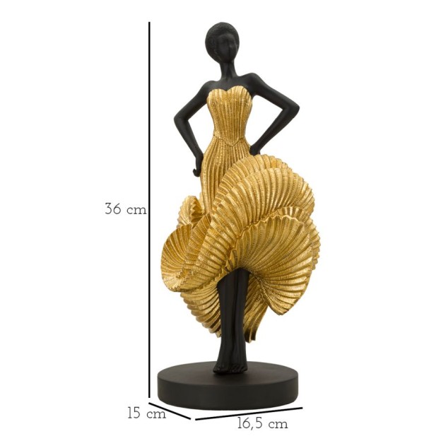 FIGURINA FASHION DANCING FEMEIE AUR CM 16,5X15X36