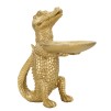 FIGURINA DECORATIVA COCODRILE DE AUR CM 23X15,25X26,60