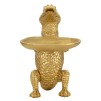 FIGURINA DECORATIVA COCODRILE DE AUR CM 23X15,25X26,60