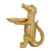 FIGURINA DECORATIVA COCODRILE DE AUR CM 23X15,25X26,60