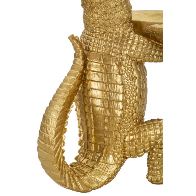 FIGURINA DECORATIVA COCODRILE DE AUR CM 23X15,25X26,60