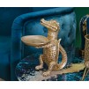 FIGURINA DECORATIVA COCODRILE DE AUR CM 23X15,25X26,60