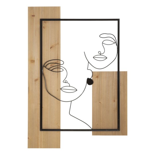 PANOU DE PERETE FATA FIER SI LEMN CM 63X2X90