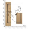 PANOU DE PERETE FATA FIER SI LEMN CM 63X2X90