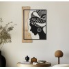 PANOU DE PERETE TRIBAL FIER SI LEMN CM 53X2X80